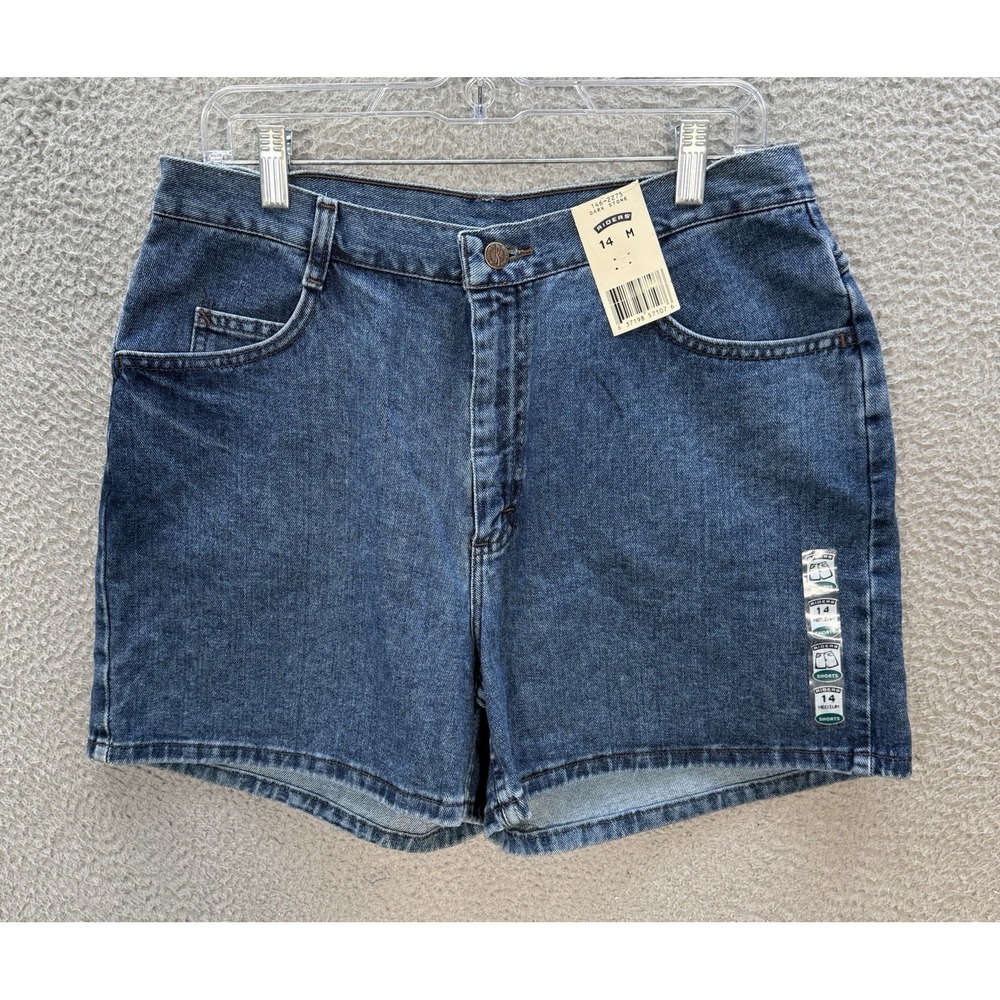Vintage Riders Shorts Womens 14 Medium Dark Stone Denim Grunge Retro 90s Y2K